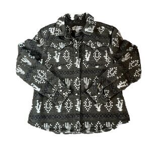 Idyllwind Fueled By Miranda Lambert Aztec Print‎ Shacket Size Medium Olive Green
